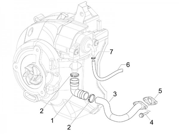 Motor Sekundärluftsystem - Vespa GT 125ccm 4T LC 2006- ZAPM31100