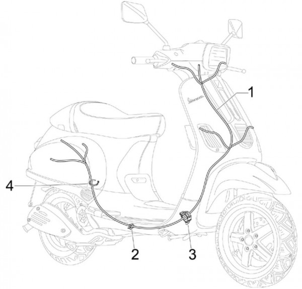 Elektrische Anlage Kabelbaum - Vespa S 50ccm 2T AC 2007- ZAPC38402