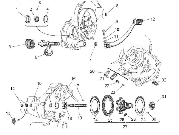 Motor Kickstarter - Vespa Vespa 125 125ccm 2T AC 1960- VNB1T