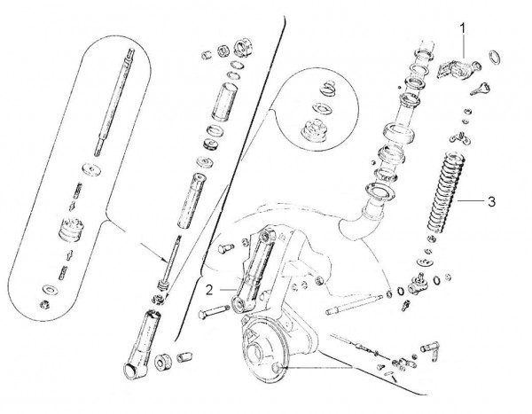 Radaufhängung Stoßdämpfer - Vespa Vespa 150 150ccm 2T AC 1963-1966 VBB2T