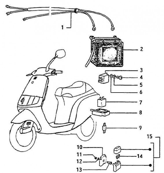 Elektrische Anlage Batterie - Piaggio Sfera 80ccm 2T AC 1994- NS81T