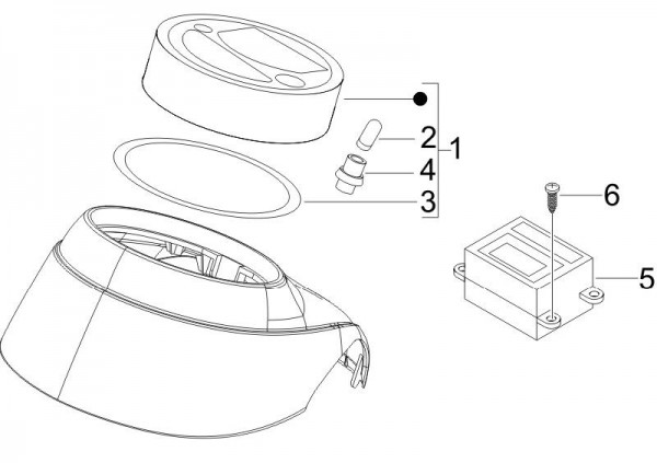 Lenker Tachometer - Vespa GT 250ccm 4T LC 2006- ZAPM45102