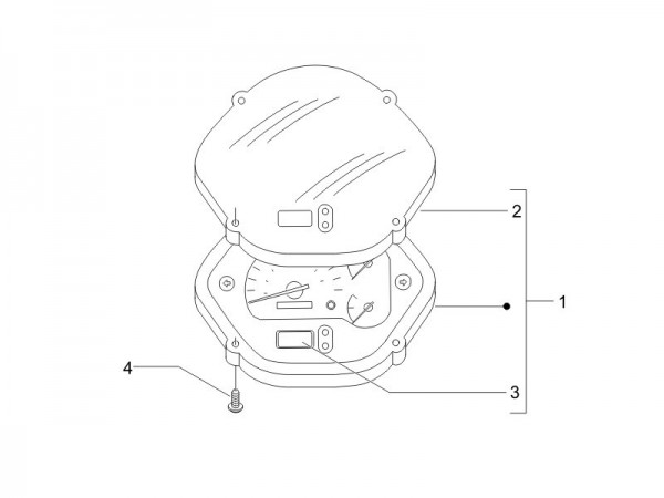 Lenker Tachometer - Vespa GT 125ccm 4T LC 2006- ZAPM31100