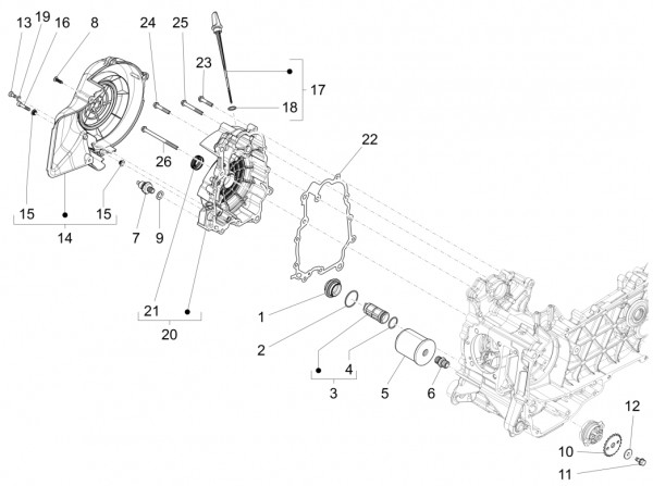 Motor Schwungradabdeckung - Vespa Sprint 150ccm 4T 3V AC 2017- ZAPMA1400