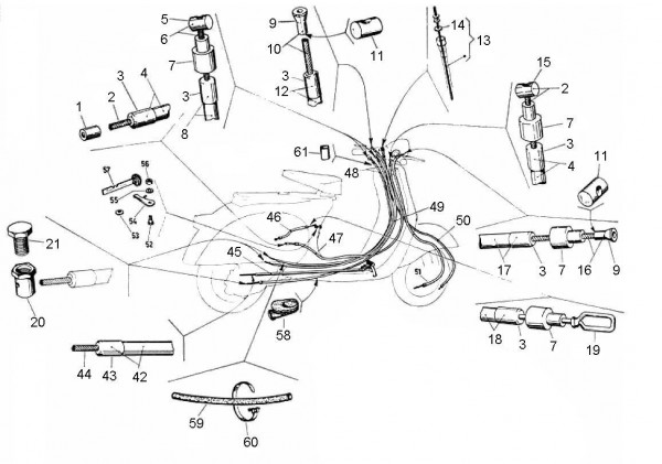 Bowdenzüge Bowdenzüge - Vespa Vespa 50 50ccm 2T AC 1963- V5A1T