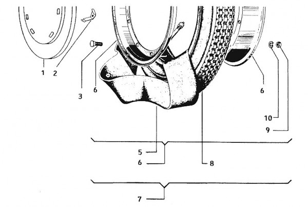 Radaufhängung Räder - Vespa Vespa 50 50ccm 2T AC - V5N1T