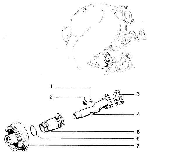 Motor Stutzen Einlass - Auslass - Vespa Vespa 50 50ccm 2T AC - V5N1T
