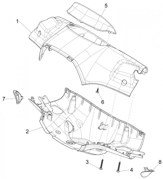 Lenker Lenkerdeckel - Vespa Sprint 150ccm 4T 3V AC 2017- ZAPMA1400