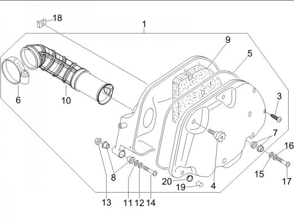 Motor Luftfilter - Vespa GT 250ccm 4T LC 2006- ZAPM45102