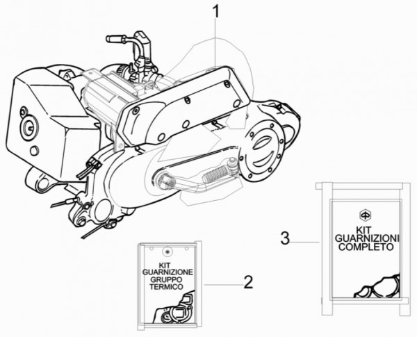 Motor Motor - Vespa LX 50ccm 4T 2V AC 2010- ZAPC38900