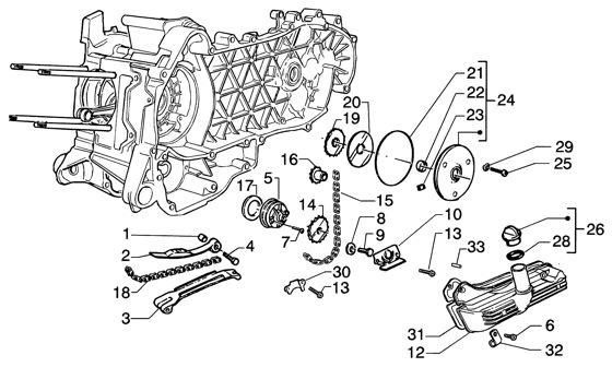 Motor Ölpumpe - Piaggio Beverly 200ccm 4T LC 2005- ZAPM2820000001001