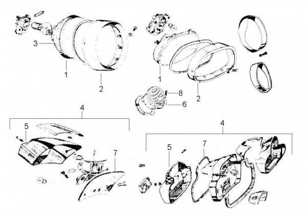 Elektrische Anlage Scheinwerfer - Vespa Vespa 150 150ccm 2T AC 1959-1960 VBA1T