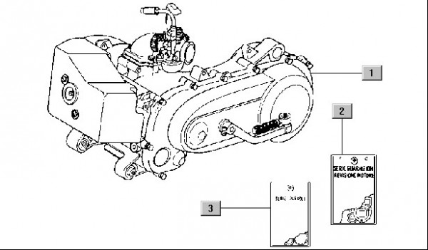 Motor Motor - Piaggio Sfera 50ccm 2T AC 1993- NSL1T
