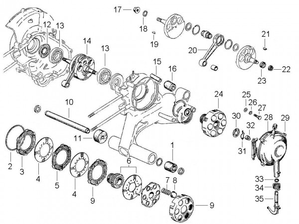 Motor Kurbelwelle - Vespa Vespa 125 125ccm 2T AC 1961-1962 VNB3T