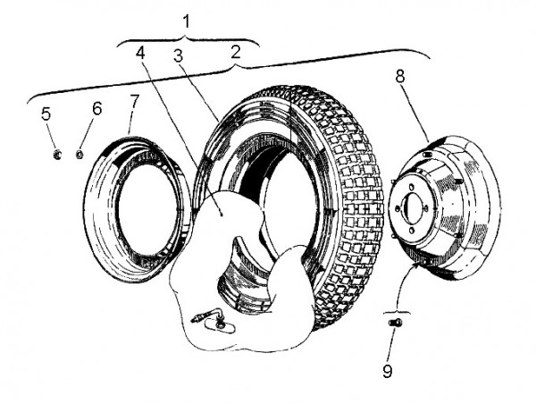 Radaufhängung Räder - Vespa Vespa 125 125ccm 2T AC 1960- VNB1T