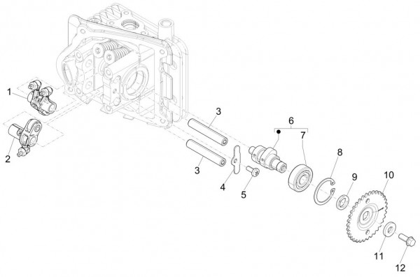 Motor Schwinghebelhalterung - Vespa Sprint 50ccm 4T 3V AC 2017- ZAPCA0201