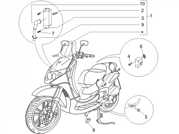 Elektrische Anlage Kabelbaum - Piaggio Beverly 125ccm 4T LC 2007- ZAPM28900