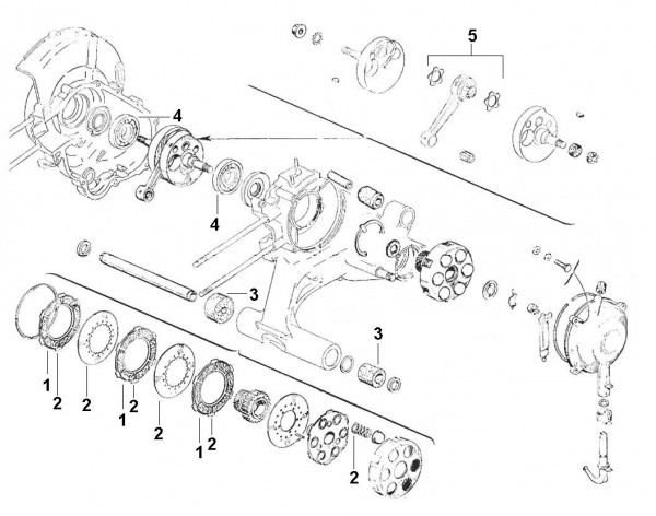 Motor Kupplung - Vespa Vespa 125 125ccm 2T AC 1948-1950 V1T
