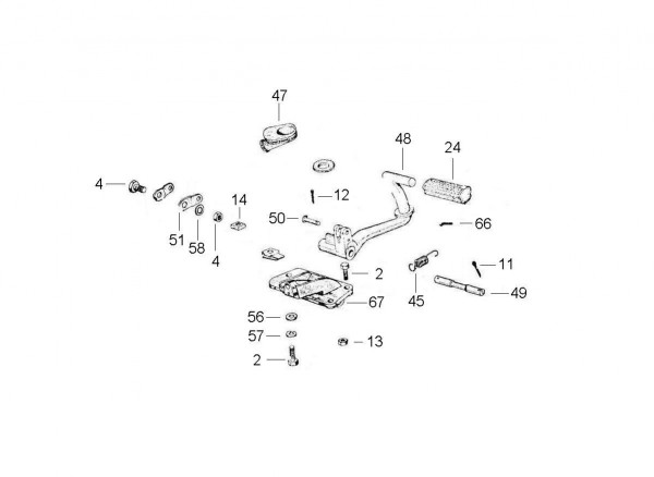 Bowdenzüge Fußbremspedal - Vespa Vespa 90 90ccm 2T AC 1965- V9SS1