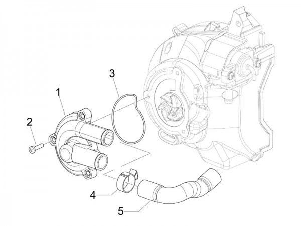 Motor Wasserpumpe - Vespa GT 125ccm 4T LC 2006- ZAPM31100