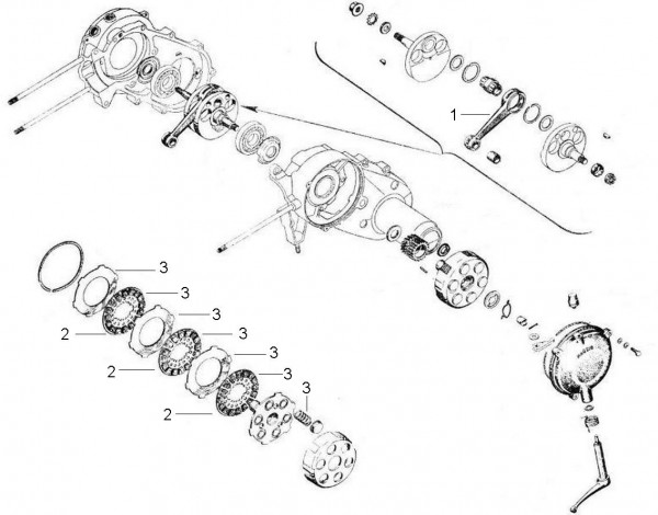Motor Kurbelwelle - Vespa Vespa 125 U 125ccm 2T AC - VU1T