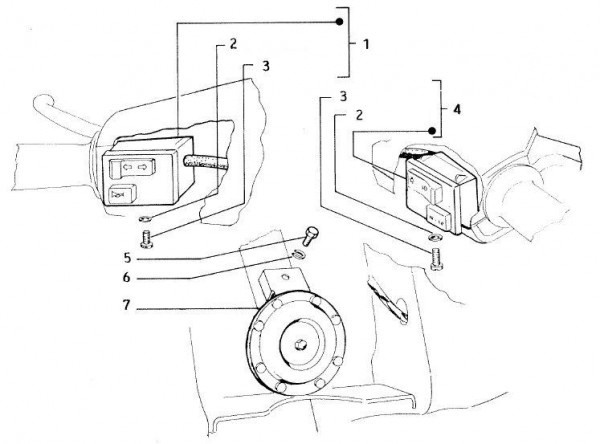 Elektrische Anlage Schalter - Vespa Vespa 50 50ccm 2T AC - V5N1T