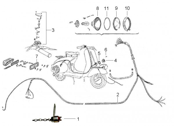 Elektrische Anlage elektrische Anlage - Vespa Vespa 125 125ccm 2T AC 1951-1952 V30T