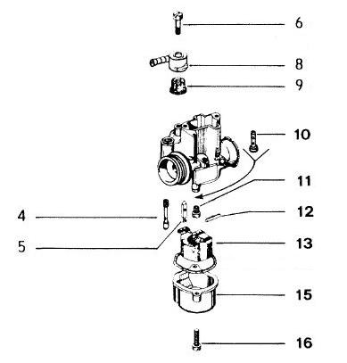 Motor Vergaserkomponenten - Vespa Vespa 50 50ccm 2T AC - V5N1T