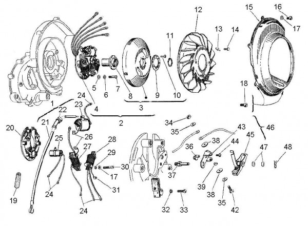 Motor Lichtmaschine - Vespa Vespa 125 125ccm 2T AC 1960- VNB1T