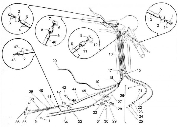 Bowdenzüge Bowdenzüge - Vespa Vespa 150 150ccm 2T AC 1957-1958 VB1T