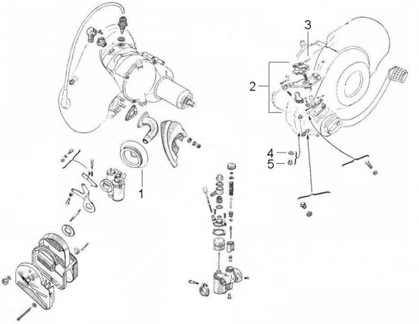Motor Vergaser - Vespa Vespa 125 125ccm 2T AC 1956-1957 VN2T