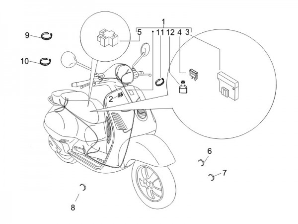 Elektrische Anlage Kabelbaum - Vespa GT 125ccm 4T LC 2006- ZAPM31100