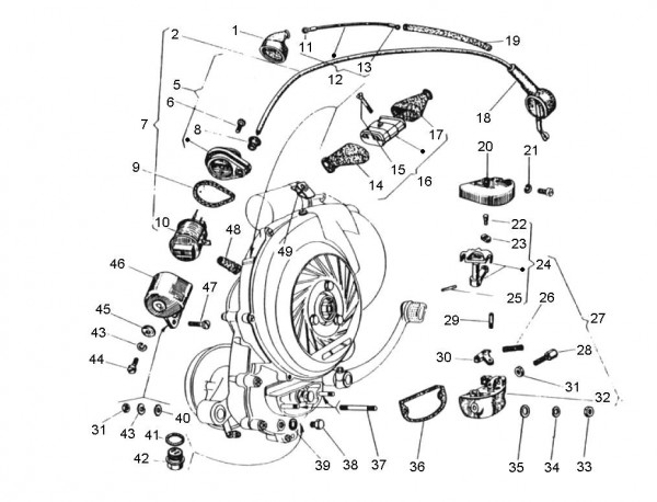 Motor Zündspule - Vespa Super Sport 180ccm 2T AC 1965-1968 VSC1T