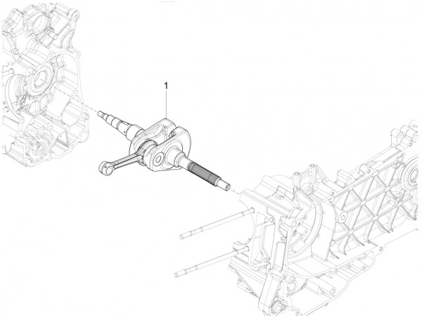 Motor Kurbelwelle - Vespa Sprint 150ccm 4T 3V AC 2017- ZAPMA1400
