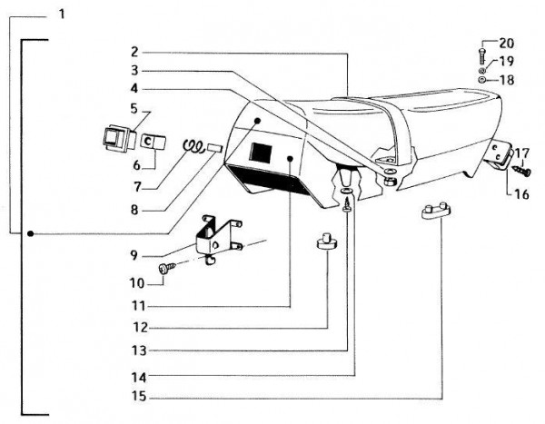 Fahrgestell Sitz - Vespa Vespa 50 50ccm 2T AC - V5N1T