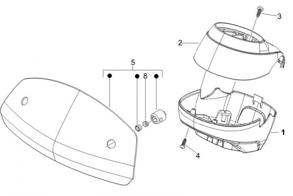 Lenker Lenkerdeckel - Vespa GT 250ccm 4T LC 2006- ZAPM45102