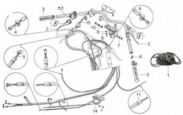 Bowdenzüge Bowdenzüge - Vespa Vespa 125 125ccm 2T AC 1956-1957 VN2T