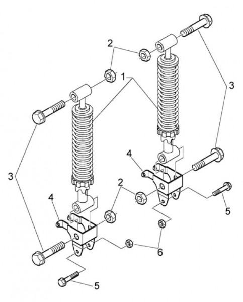 Radaufhängung Stoßdämpfer hinten - Piaggio Beverly 500ccm 4T LC 2003- ZAPM34100