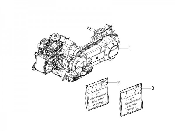 Motor Motor - Piaggio Liberty 200ccm 4T AC 2007- ZAPM38501