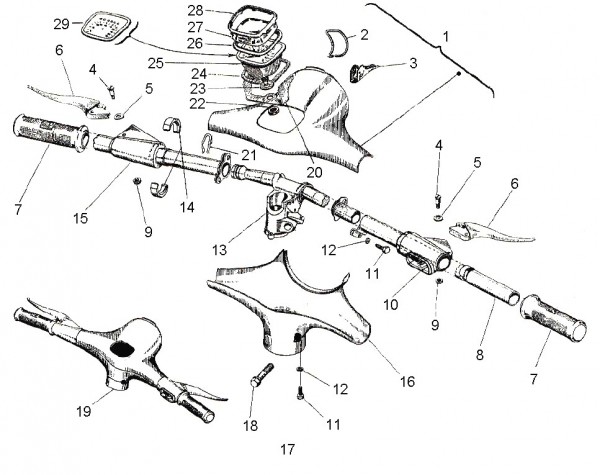 Lenker Lenker - Vespa Vespa 125 125ccm 2T AC 1961- VNB2T