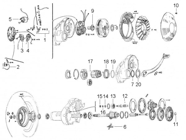 Motor Lichtmaschine - Vespa Vespa 125 125ccm 2T AC 1956-1957 VN2T