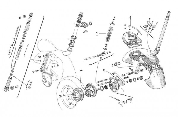 Fahrgestell Kotflügel - Vespa Vespa 125 125ccm 2T AC 1951-1952 V30T
