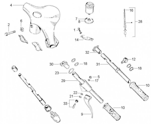 Lenker Lenker - Vespa Vespa 50 50ccm 2T AC 1966-1971 V5SS1