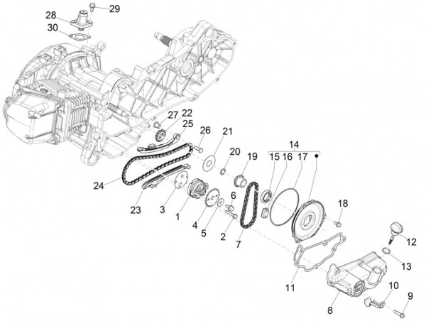 Motor Ölpumpe - Vespa Sprint 50ccm 4T 3V AC 2017- ZAPCA0101