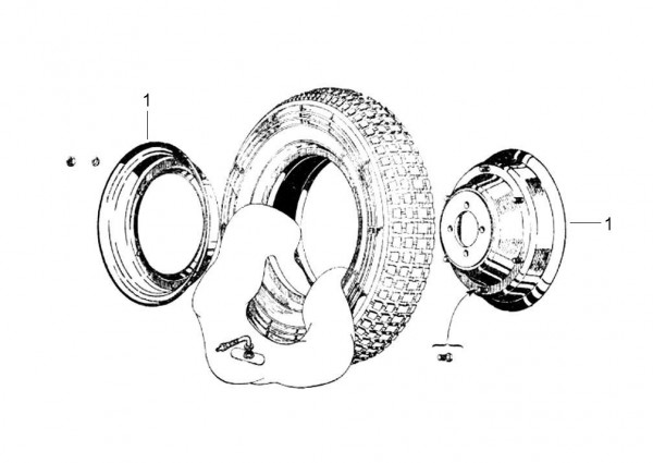Radaufhängung Räder - Vespa Vespa 125 U 125ccm 2T AC - VU1T