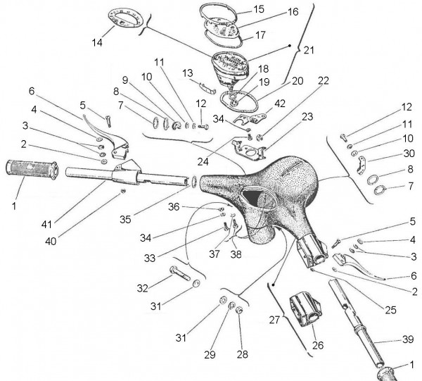 Lenker Lenker - Vespa Vespa 150 150ccm 2T AC 1961-1962 VBB1T