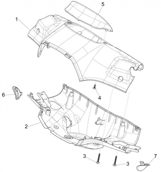 Lenker Lenkerdeckel - Vespa Sprint 125ccm 4T 3V AC 2017- ZAPMA1300