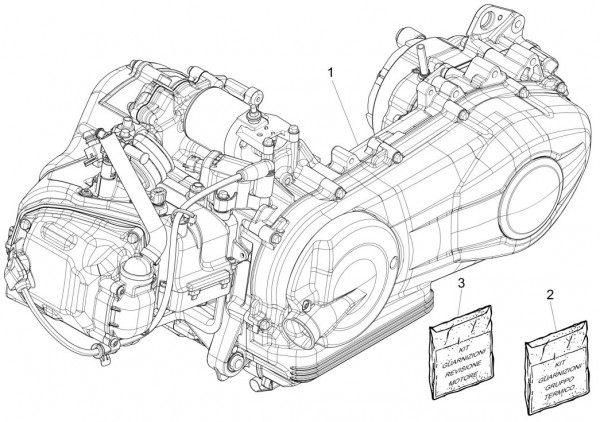Motor Motor - Vespa Sprint 125ccm 4T 3V AC 2017- ZAPMA1300