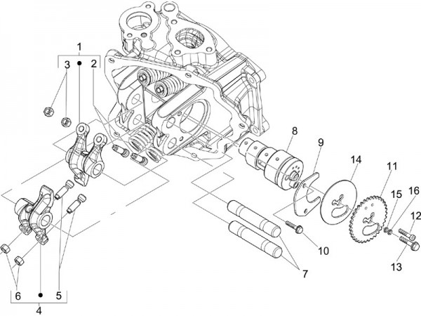 Motor Schwinghebelhalterung - Piaggio Beverly 125ccm 4T LC 2007- ZAPM28900