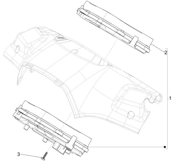 Lenker Cockpitinstrumente - Vespa Sprint 125ccm 4T 3V AC 2017- ZAPMA1300